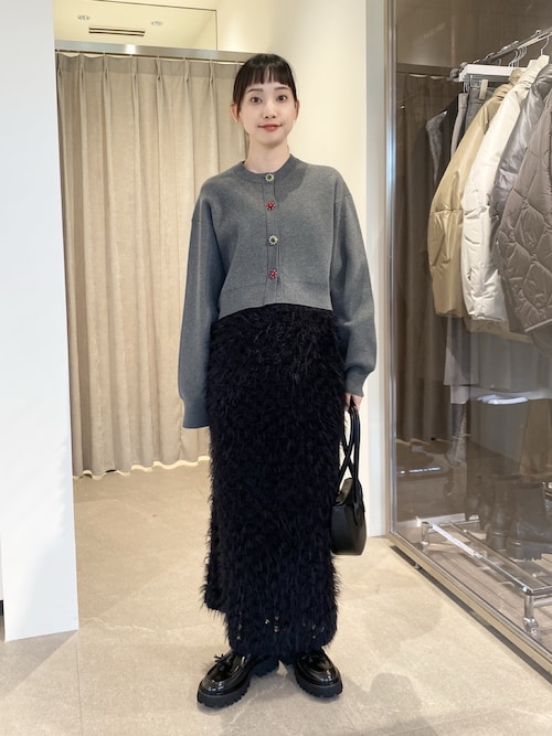 EMMEL REFINES＞EM HW ビジュー ミニ カーディガン（カーディガン