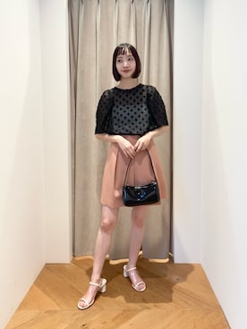 「アイテム（サンダル、ピンク系）」を使った、笹原(sasahara)さん（レディース・153cm）の夏コーディネート
