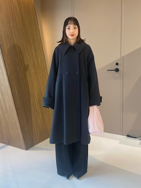 「アイテム（ステンカラーコート、グレー系）」を使った、笹原(sasahara)さん（レディース・153cm）の秋コーディネート