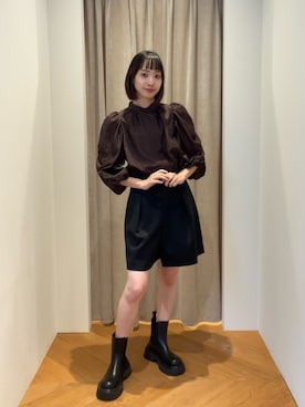 「アイテム（スラックス）」を使った、笹原(sasahara)さん（レディース・153cm）の夏コーディネート