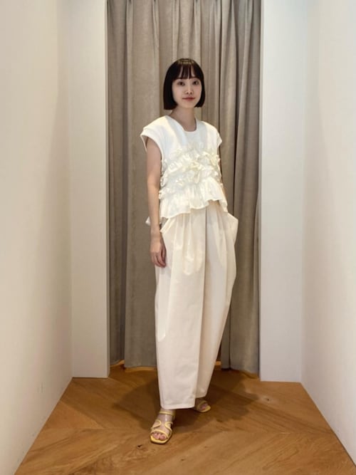 ＜EMMEL REFINES＞EM フライス フリル 2WAY Tシャツ