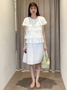 「EMMEL REFINES（エメルリファインズ）のアイテム（トップス）」を使った、笹原(sasahara)さん（レディース・153cm）の春コーディネート