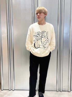 「Desigual（デシグアル）のアイテム（スウェット）」を使った、Desigual博多STAFFさん（メンズ・167cm）の秋コーディネート
