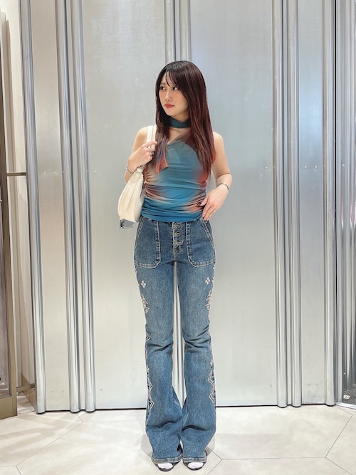 tシャツ グラデーションドレープ ベビーアシンメトリートップ レディース グラデーションドレープ ベビーアシンメトリートップ（Tシャツ