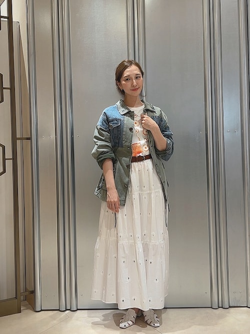 セール】スイス刺繍 ミディスカート（スカート）｜Desigual