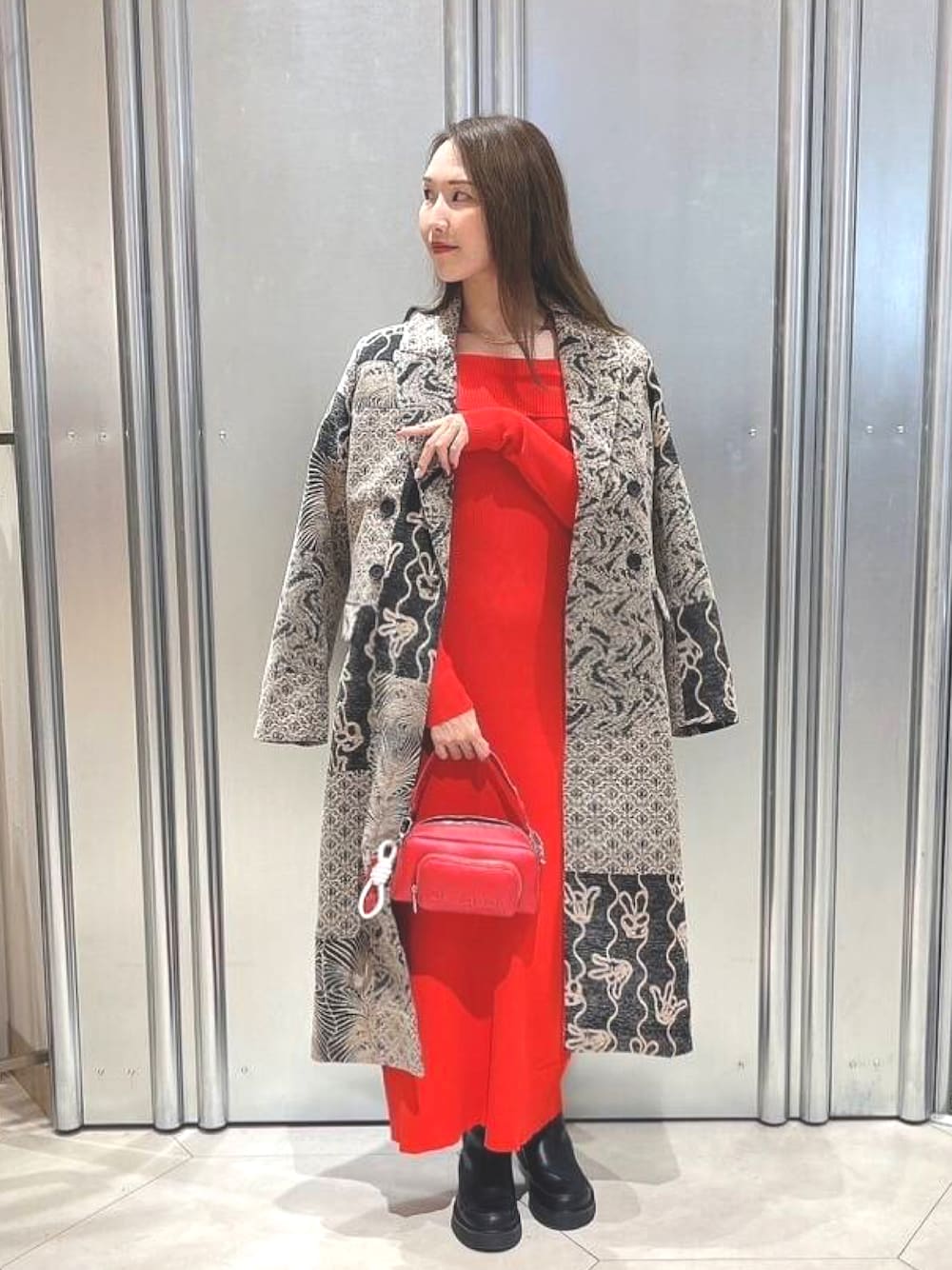 タイムセール14500円未使用desigualジャガード織りダブルコート40Ｌ 中古・古着通販】Desigual (デシグアル) パッチワークコート