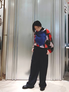 「Desigual（デシグアル）のアイテム（ブーツ）」を使った、Desigual博多STAFFさん（レディース・162cm）の秋コーディネート