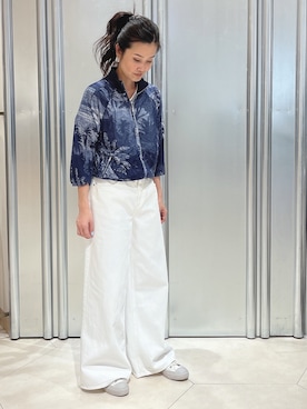 「Desigual（デシグアル）のアイテム（スウェット）」を使った、Desigual博多STAFFさん（レディース・160cm）の春コーディネート