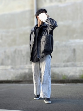 「レザーコーデ」｜TKGさん（メンズ・172cm）の秋コーディネート