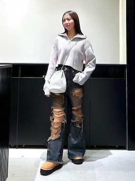 「Anui（アニュイ）のアイテム」を使った、momokaさん（レディース・157cm）の秋コーディネート