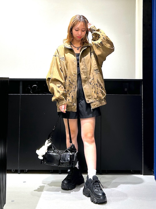 セール】【UNISEX】ホールダメージデニムブルゾン(デニム セール】【UNISEX】ホールダメージデニムブルゾン(デニム