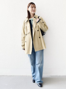 「Levi's（リーバイス）のアイテム（パンツ）」を使った、NAGASHIMAさん（レディース・164cm）の春コーディネート