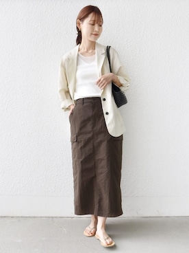 「SHIPS（シップス）のアイテム（ジャケット/アウター）」を使った、NAGASHIMAさん（レディース・164cm）の春コーディネート