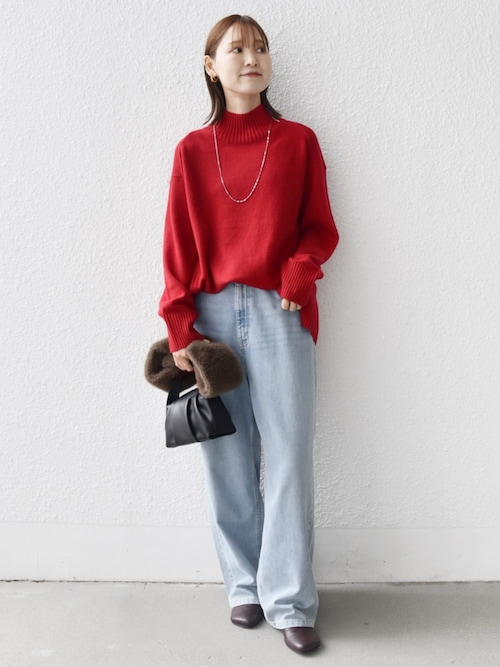 手洗い可能〉ウール カシミヤ ハイネック プルオーバー（ニット