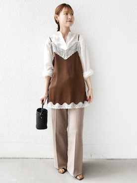 「SHIPS（シップス）のアイテム（トップス）」を使った、NAGASHIMAさん（レディース・164cm）の春コーディネート