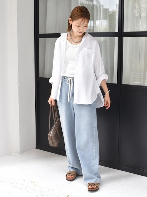 石見智翠館 タンクトップ SHIPS Primary Navy Label:丸胴 テレコ タンクトップ（タンク