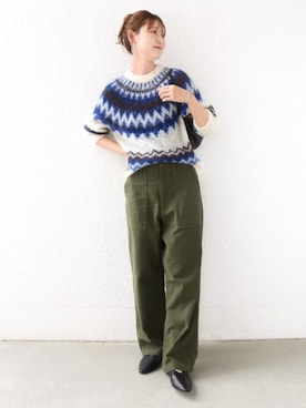 「BATONER（バトナー）のアイテム」を使った、NAGASHIMAさん（レディース・164cm）の秋コーディネート