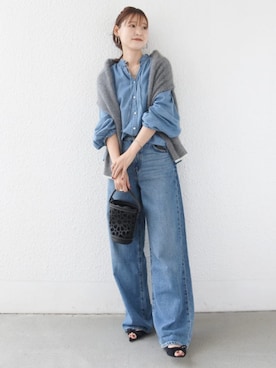 「Levi's（リーバイス）のアイテム（パンツ）」を使った、NAGASHIMAさん（レディース・164cm）の夏コーディネート