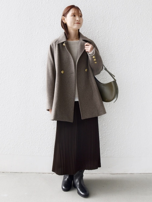 WEB限定】〈手洗い可能〉ウール ライク ジャージー メルトン 2WAY P