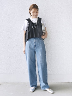 「アイテム（キャミソール）」を使った、NAGASHIMAさん（レディース・164cm）の春コーディネート