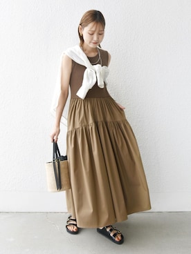 「SHIPS（シップス）のアイテム」を使った、NAGASHIMAさん（レディース・164cm）の夏コーディネート