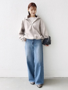 「upperhights（アッパーハイツ）のアイテム」を使った、NAGASHIMAさん（レディース・164cm）の冬コーディネート