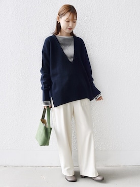 「イエベ春」｜NAGASHIMAさん（レディース・164cm）の秋コーディネート