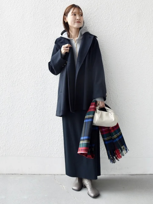 新品タグ付きSHIPSウール ライク ジャージー メルトン 2WAY PコートS WEB限定】〈手洗い可能〉ウール ライク ジャージー メルトン 2WAY P