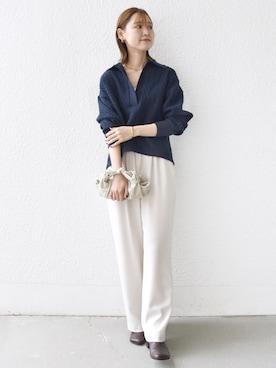 「SHIPS（シップス）のアイテム」を使った、NAGASHIMAさん（レディース・164cm）の秋コーディネート