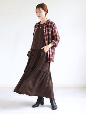 「SHIPS（シップス）のアイテム」を使った、NAGASHIMAさん（レディース・164cm）の秋コーディネート