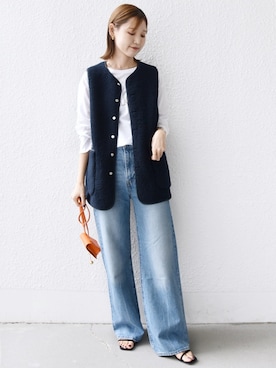 「アイテム（その他アウター）」を使った、NAGASHIMAさん（レディース・164cm）の秋コーディネート