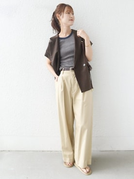 「MILLER（ミラー）のアイテム」を使った、NAGASHIMAさん（レディース・164cm）の夏コーディネート