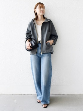 「アイテム（タンクトップ）」を使った、NAGASHIMAさん（レディース・164cm）の秋コーディネート