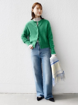 「アイテム（マフラー）」を使った、NAGASHIMAさん（レディース・164cm）の秋コーディネート