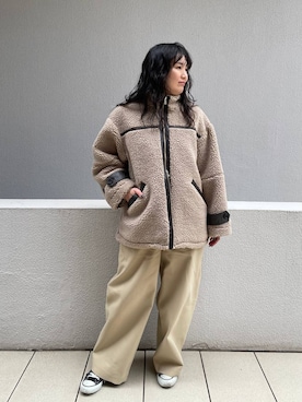 「Curensology（カレンソロジー）のアイテム（ブルゾン）」を使った、miri63clさん（レディース・161cm）の秋コーディネート