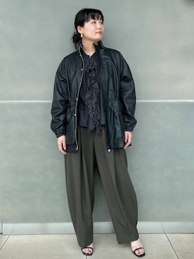 「アイテム（ブルゾン）」を使った、miri63clさん（レディース・161cm・30代）の夏コーディネート