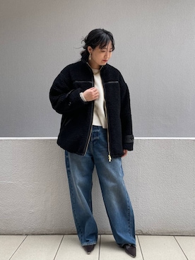 「Curensology（カレンソロジー）のアイテム（ブルゾン）」を使った、miri63clさん（レディース・161cm）の秋コーディネート