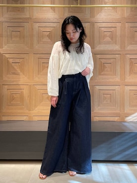 Curensologyカレンソロジーコットンチュールパールブラウス Curensology(カレンソロジー)/コットンチュールパールブラウスを使った