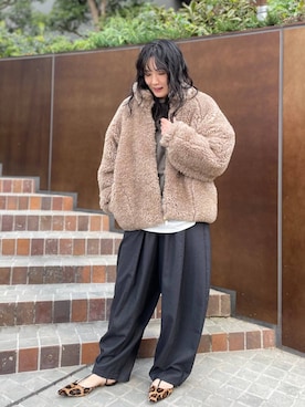 「アイテム（ブルゾン）」を使った、miri63clさん（レディース・161cm・30代）の秋コーディネート