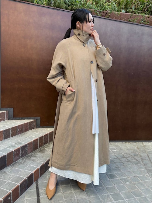 【お値下げ中】Curensology カレンソロジー ステンカラー ロングコート Curensology（カレンソロジー） ステンカラーコート 36 ネイビー