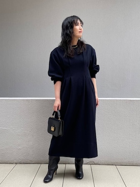 「アイテム（ワンピース/ドレス）」を使った、miri63clさん（レディース・161cm・30代）の秋コーディネート