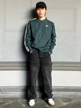 「アイテム（ナイロンジャケット）」を使った、YMさん（メンズ・174cm）の秋コーディネート