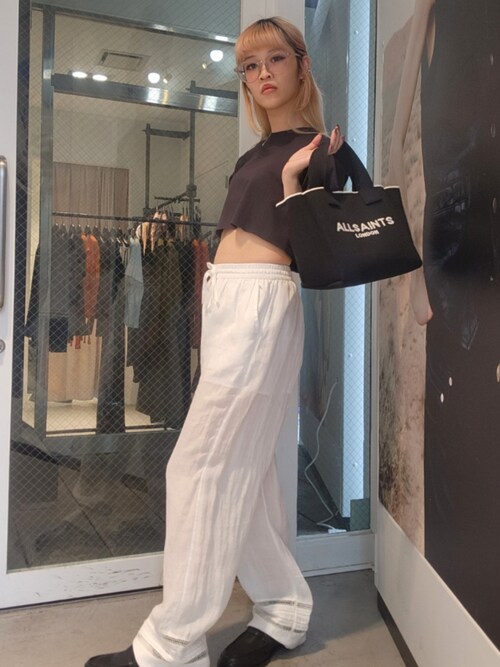 ALLSAINTS（オールセインツ） トートバッグ IZZY LOGO PRINT KNITTED