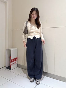 「FREE'S MART（フリーズマート）のアイテム（パンツ）」を使った、RIKOさん（レディース・163cm）の秋コーディネート