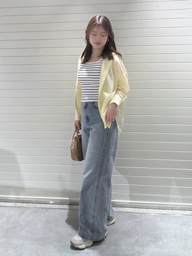 「FREE'S MART（フリーズマート）のアイテム（パンツ）」を使った、RIKOさん（レディース・163cm）の春コーディネート