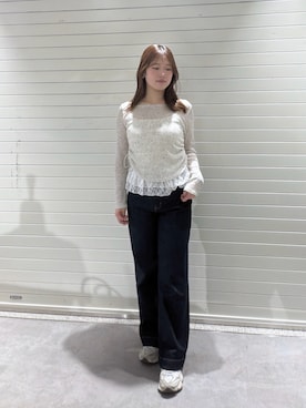 「FREE'S MART（フリーズマート）のアイテム（パンツ）」を使った、RIKOさん（レディース・163cm）の春コーディネート