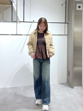 「FREE'S MART（フリーズマート）のアイテム（ブルゾン）」を使った、RIKOさん（レディース・163cm）の冬コーディネート