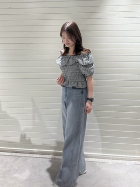 「FREE'S MART（フリーズマート）のアイテム（パンツ）」を使った、RIKOさん（レディース・163cm）の春コーディネート