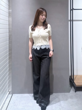 「FREE'S MART（フリーズマート）のアイテム（パンツ）」を使った、RIKOさん（レディース・163cm）の夏コーディネート