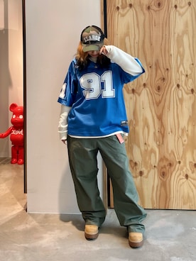 「XLARGE（エクストララージ）のアイテム」を使った、RAMUさん（レディース・158cm）の春コーディネート